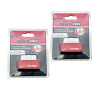 Kosinso Syngas OBD Fuel Saver, 2 pezzi Power Upgrade Pro per auto, potenziamento della coppia con Play e Plug, 25% in più di coppia e 35% in più di potenza, universale per veicoli a benzina (rosso)