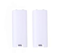 Kosiy 2pcs Battery Back Door Cover Shell Replacement for Nintendo Wii Remote Controller - White