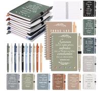Kosiz Set da 40 pezzi da 20 quaderni religiosi per donne e uomini, regali cristiani spagnoli, penne bibliche per chiesa, pastore, clero, apprezzamento (neutro)