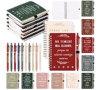 Kosiz Set da 40 pezzi da 20 quaderni religiosi per donne e uomini, regali cristiani spagnoli, penne bibliche per San Valentino, chiesa, pastore, clero, apprezzamento (classico)