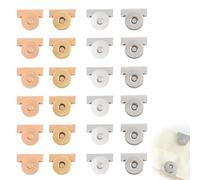 KOSLEOW 24 Pezzi Bottoni Magnetici 20mm - Chiusura Magnetica per Borse senza Cucire per Borsette, Portafogli, DIY - 6 Coppie Oro & 6 Coppie Argento - Bottoni a Pressione con Calamita Forte