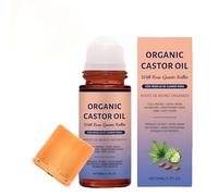KOSLEOW Olio di Ricino Biologico 50ml con Rullo, Olio per Capelli, Sopracciglia e Barba, Olio Vegetale Naturale per Massaggio e Crescita, Roll-On Stimolante