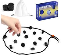KOSLEOW Set Scacchi Magnetici da Battaglia, Giochi Magnetici con 20 Pezzi Esagonali, Gioco da Tavolo Educativo Portatile con Sacchetto, Giochi di Società per Viaggio e Famiglia Idea Regalo di Natale