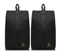 KOSMCCO Borsa per tacchetti a prova di odore, borsa per scarpe da calcio e golf per scarpe puzzolenti e scarpe da ginnastica, nero, taglia unica, 2Pcs, Borsa per scarpe inodore con tessuto resistente