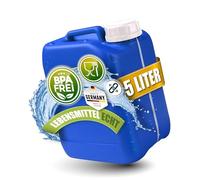 Kosmetex Tanica per acqua da 5 l, blu con rubinetto, senza BPA e per uso alimentare, con rubinetto blu per acqua potabile in campeggio, giardino, uso domestico ed esterno