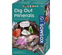KOSMOS 617202 - Set di scavi minerali, con martello e scalpello, 5 affascinanti pietre preziose per bambini dai 7 anni in su, multilingue