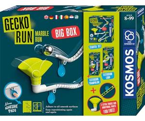 KOSMOS 617318 Gecko Run Marble Run Big Box, confezione convenienza, pista a sfera espandibile per bambini a partire dagli 8 anni, pista a sferica verticale, marmotta, istruzioni multilingue