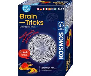 KOSMOS 617530 Fun Science Brain Tricks, istruzioni multilingue, esperimenti con illusioni ottiche e illusioni con occhiali 3D, Sphericon, Slate Space, set di esperimenti per bambini dagli 8
