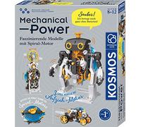 Kosmos 620783 Mechanical Power, scopri la Meccanica giocosa, Kit con Motore a Spirale per Auto da Corsa, Robot e Timer, Scatola per esperimenti per Bambini dagli 8 ai 12 Anni in su, colorato