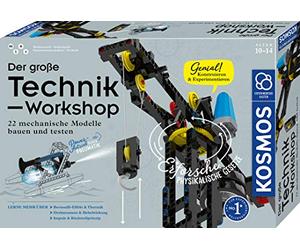 KOSMOS 620851 The Large Technology Workshop, 22 modelli meccanici costruzione, test, gioco, tra cui sottomarino, ammortizzatore, braccio robot, scatola sperimentale per bambini, da 10 a 14 anni, menta