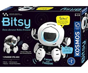 Kosmos 621094 Bitsy - Il tuo intelligente robot amico, robot per bambini, controlla Bitsy con pulsante del suono, giocattolo per bambini, scatola degli esperimenti da 8 a 12 anni
