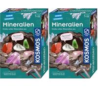Kosmos 657901 - Set di savolamento minerali, con Martello e scalpello, 5 affascinanti Pietre preziose, Kit per esperimenti per Bambini a Partire dai 7 Anni in su Tema Geologia (Confezione da 2)
