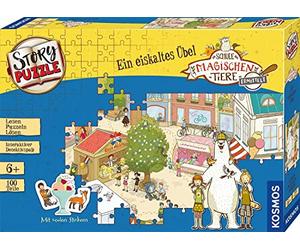 Kosmos 682569 Story Puzzle La Scuola di Animali Magici determina Un Male ghiacciato, 100 Pezzi, Puzzle con racconto Esclusivo, Caso di Primo Lettore Crimio per Bambini dai 6 Anni in su