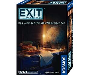 Kosmos 682828 Exit - Il Gioco - L'eredità del Viaggiatore Mondiale, Livello: Gioco avanzato, Escape Room, Exit Game per 1-4 Giocatori dai 12 Anni, Un Gioco di società Unico