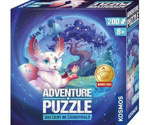 KOSMOS 683597 Adventure Puzzle La Luce nella Foresta Magica, 200 pezzi, puzzle avventura interattivo per bambini, scoprire la storia dell'avventura con ogni pezzo del puzzle, premiato con il Toy Award
