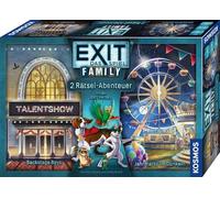 Kosmos 685379 Exit® - Il Gioco Family, Due Avventure indovinose Backstage Boys + Mercato annuale al Buio, Gioco per la Famiglia, Exit Game Famiglia e Bambini a Partire dagli 8 Anni in su