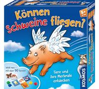 Kosmos 697952 Können Schweine fliegen? Jubiläumsedition 2019, Tiere und ihre Merkmale entdecken, Kinderspiel