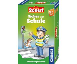 Kosmos 7105380 Scout: Sicher zur Schule, Verkehrsregeln lernen mit Spaß, Mitbringspiel für Kinder ab 5 Jahren, Silver