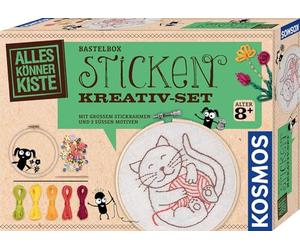 Kosmos AllesKönnerKiste 604691 - Kit Creativo per Ricamo per Bambini a Partire da 8 Anni e Principianti, Belle Immagini da Ricamo per Bambini, Regalo per Ragazze e Ragazzi, Set Creativo