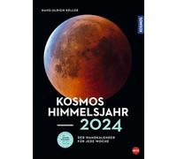 Kosmos - Calendario settimanale 2024 dell'anno del cielo stellato: foto con fasi lunari e altri dati astronomici intorno al sole, allo spazio e al pianeta