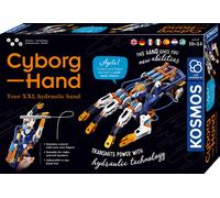 KOSMOS 617134 Cyborg Hand - Manuale robot idraulico XXL regolabile, adatto per mancini, scatola per esperimenti per bambini dai 10 ai 14 anni, istruzioni multilingue (lingua italiana non garantita)