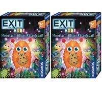 Kosmos- Exit-Das Spiel-Kids Monstermäßiger Rätselspaß Escape Room Gioco, Colore Nero, 683733 (Confezione da 2)