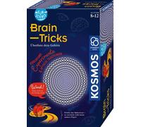 KOSMOS 654252 Fun Science - Trucchi di cervello, stupefacenti esperimenti con illusioni ottiche e illusioni, tra cui occhiali 3D, sfhericon, ardesia, kit per esperimenti per bambini dagli 8 ai 12 anni