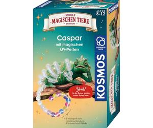 Kosmos La Scuola di Animali Magici - Caspar, con Magiche Perline UV, Kit Fai da Te in Perline UV con Effetto Cambio di Colore, Esperimenti sui Raggi UV, Scatola per esperimenti per Bambini a Partire