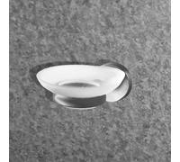 Kosmos Tec Porta Sapone Con Inserto IN Vetro Inossidabile Opaco, Vetro Satinato