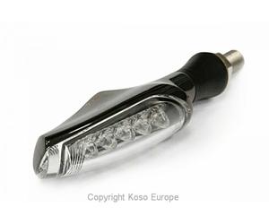 KOSO LED lampeggiante illimitato nero opaco/traslucido universale venduto singolarmente