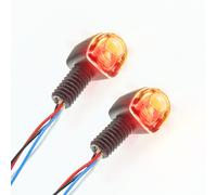 Koso Universale Moto Indicatori LED Nano + Fanale Nero Opaco e - Testato Paio
