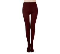kosopse Leggings da donna in cotone - in pile, da donna, foderati, collant termici, taglie forti, spessi, in lana, da corsa, invernali, per ragazze, Vino, S
