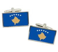 Kosovo Bandiera Gemelli IN Cromata Scatola Regalo