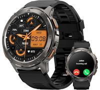 KOSPET T3 Men's Smartwatch, 1.43 Inch AMOLED Display, Extra Large Battery, Stainless Steel Body Rugged Military Watch, Heart Rate and SpO2 Monitor, 5ATM Water Resistance Nero