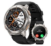 KOSPET T3 Smartwatch Uomo, Display AMOLED da 1,43", Batteria extra large, Corpo in acciaio inox robusto orologio militare, Monitoraggio Frequenza Cardiaca e SpO2, Resistenza Acqua 5ATM (Argento)