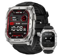 KOSPET Tank M4 Smartwatch Uomo, Acciaio Inox Completo, GPS a 6 Satelliti & Mappe Offline, 10ATM Subacqueo 45m, Batteria 50 Giorni, Chiamate Bluetooth, Monitor Salute 24/7, 1.96" AMOLED,Android & iOS