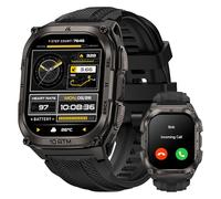 KOSPET TANK M4 Smartwatch Uomo Rugged Acciaio, GPS con Mappe Offline, Display AMOLED 1,96", Impermeabile 10ATM fino a 45m, 180+ Modalità Sportive, Chiamate Bluetooth, Monitor Fitness 24/7