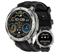 KOSPET Tank T4 Smartwatch Uomo, Acciaio Inox Completo, GPS a 6 Satelliti & Mappe Offline, 10ATM Subacqueo 45m, Batteria 50 Giorni, Chiamate Bluetooth, Monitor Salute 24/7, 1.43" AMOLED,Android & iOS