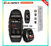KOSPET TANK X2 Astuto Della Vigilanza Per Gli Uomini IP69K Impermeabile 3D Schermo Curvo 1.64 ''AMOLED Chiamata Bluetooth 170 Modalità Sportive Smartwatch