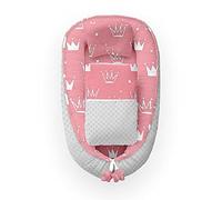 Kospu babynest con cuscino e coperta per bambini, peluche in cotone e minky, imbottitura 100% silicone perline, paracolpi 90 x 70 cm