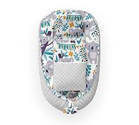 Kospu babynest con cuscino e coperta per bambini, peluche in cotone e minky, imbottitura 100% silicone perline, paracolpi 90 x 70 cm