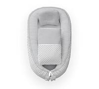 Kospu babynest con cuscino e coperta per bambini, peluche in cotone e minky, imbottitura 100% silicone perline, paracolpi 90 x 70 cm