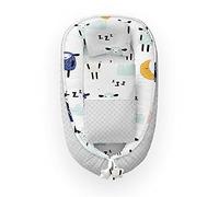 Kospu babynest con cuscino e coperta per bambini, peluche in cotone e minky, imbottitura 100% silicone perline, paracolpi 90 x 70 cm