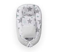 Kospu babynest con cuscino e coperta per bambini, peluche in cotone e minky, imbottitura 100% silicone perline, paracolpi 90 x 70 cm