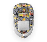 Kospu babynest con cuscino e coperta per bambini, peluche in cotone e minky, imbottitura 100% silicone perline, paracolpi 90 x 70 cm