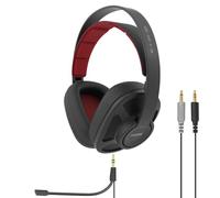 Koss GMR545A AIR Cuffie da gioco over-ear con retro aperto, microfono a braccio staccabile, design ultra leggero e resistente, nero e rosso
