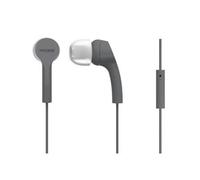 in-akustik Cuffie In-Ear con microfono, Jack 3,5 mm, Stereo, Grigio, Cablate, Leggere