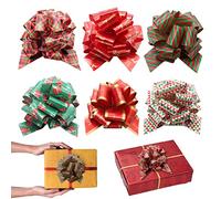 KostaTech Fiocchetti per Pacchetti Regalo,Fiocchi di Natale 12 Pezzi,Fiocchi di Nastro per Decorazioni di imballaggio Regalo di Natale