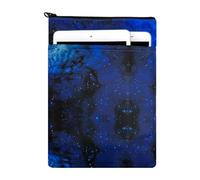 Kostoo Custodia per libri con cerniera, protezione per libri da viaggio con tasca frontale per libri in brossura e copertine rigide, custodia lavabile in blu