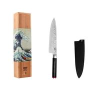 KOTAI | Coltello da chef Gyuto | Coltello da cuoco professionale | Equivalente coltello da chef giapponese | Lama da 20 cm | Martellato e affilato a mano | Acciaio inossidabile giapponese 440C